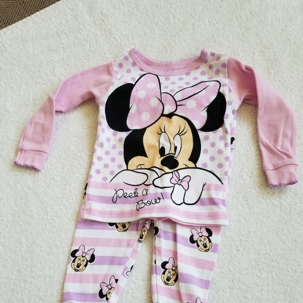 Disney Minnie Mouse 2 Piece Pajama Set 9 Month